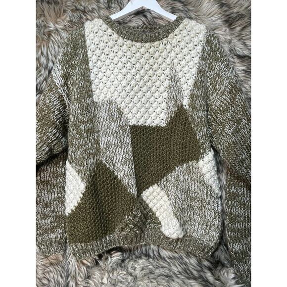 Index Acrylic Wool Blend Knit Sweater Neutral Colors Men's Size‎ L - Picture 1 of 7